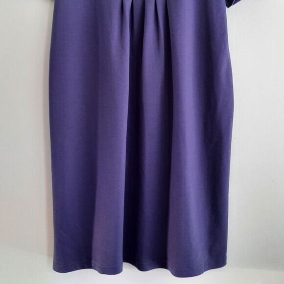 LENNIE Scoop Neck Midi Length Dress Soft Fabric Blue / Purple Sz XL Flawed - Picture 4 of 12